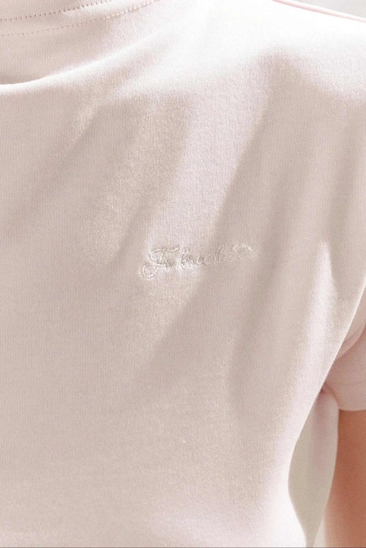 Lyocell Cotton Mock Neck Short Sleeve Top