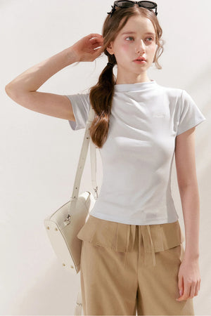 Lyocell Cotton Pleated Wide-Leg Pants