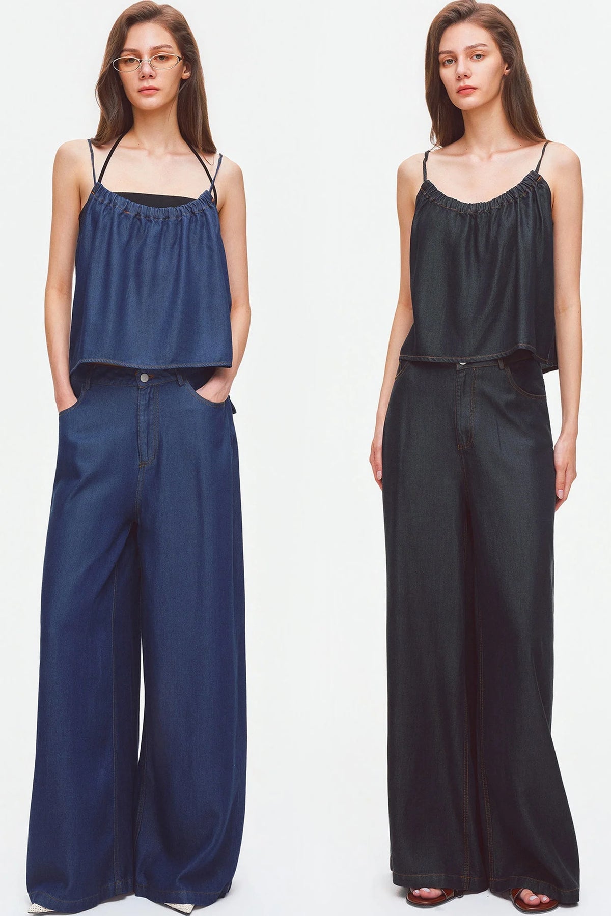 Lyocell Denim Camisole And Pants Set