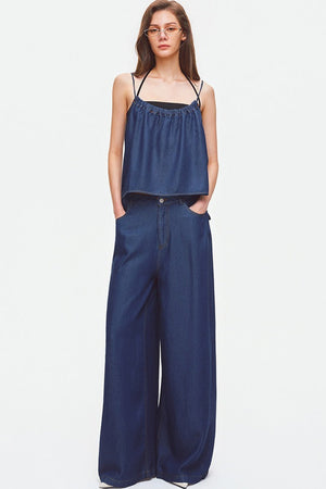 Lyocell Denim Camisole And Pants Set