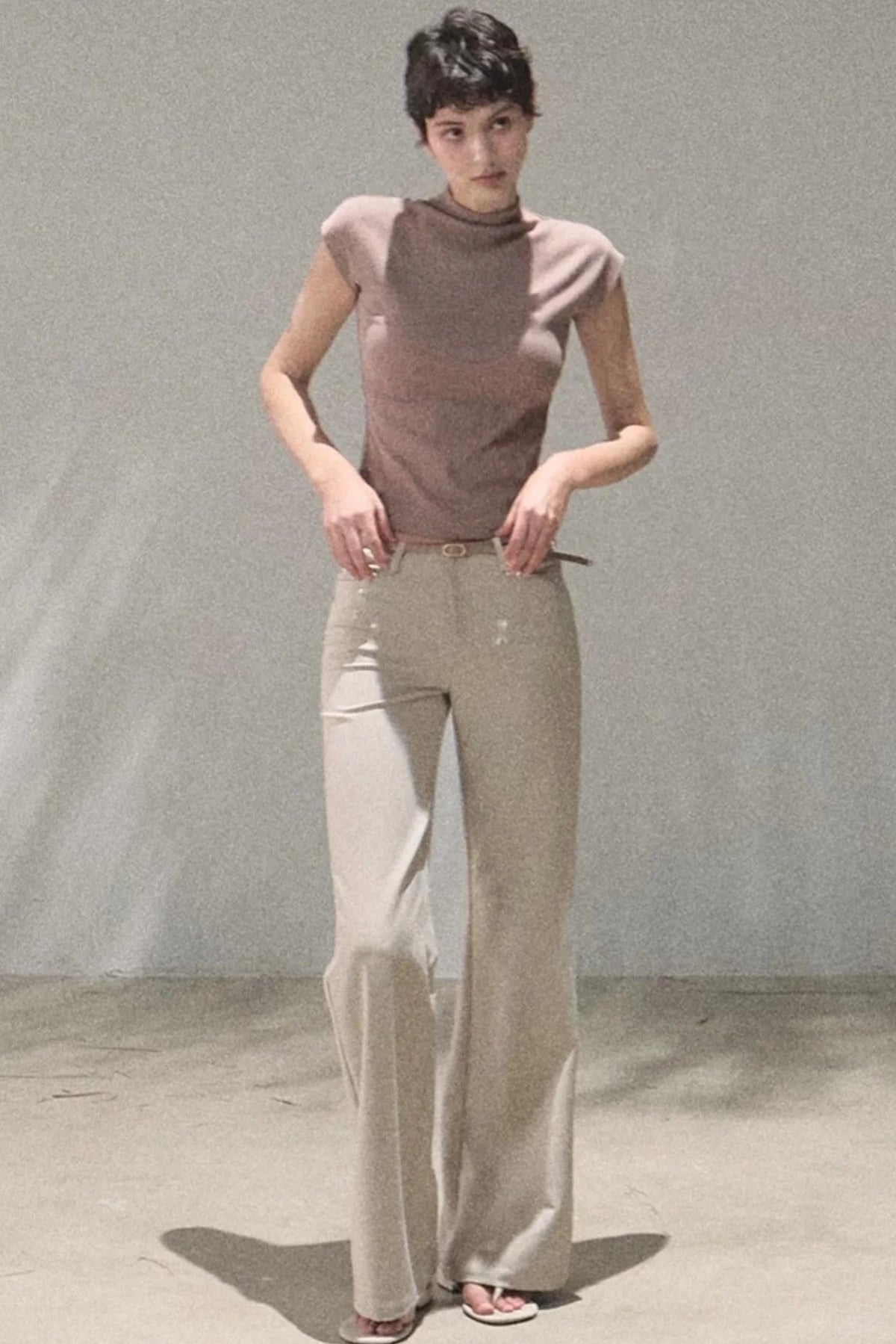 Lyocell Draped Flared Pants Set