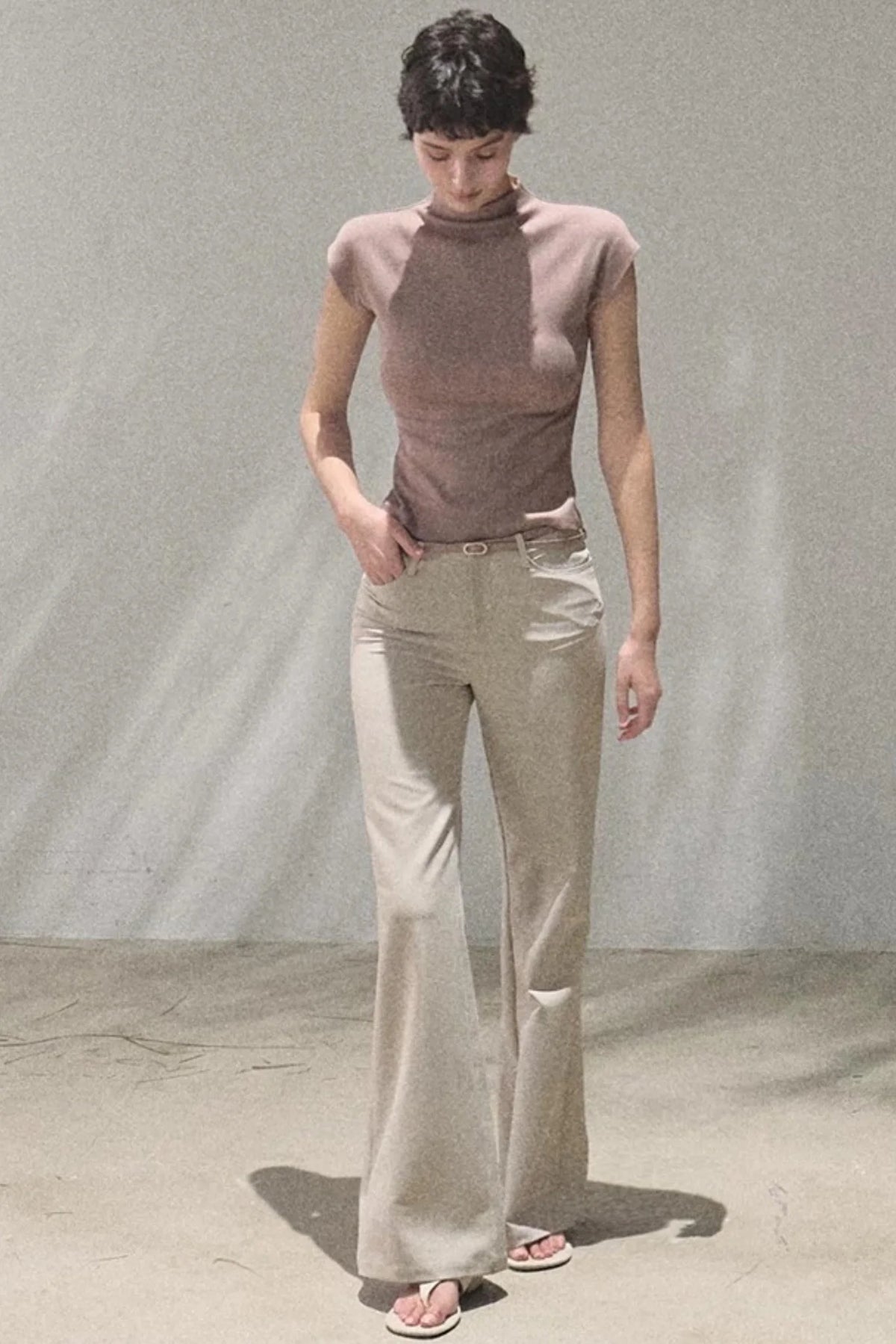 Lyocell Draped Flared Pants Set