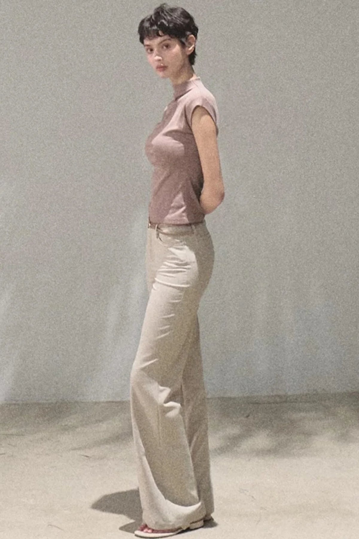 Lyocell Draped Flared Pants Set
