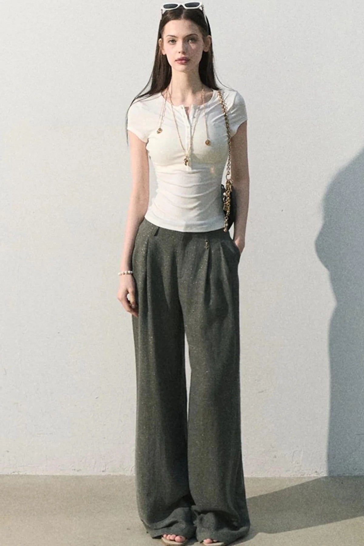 Lyocell Embroidered Polo Top