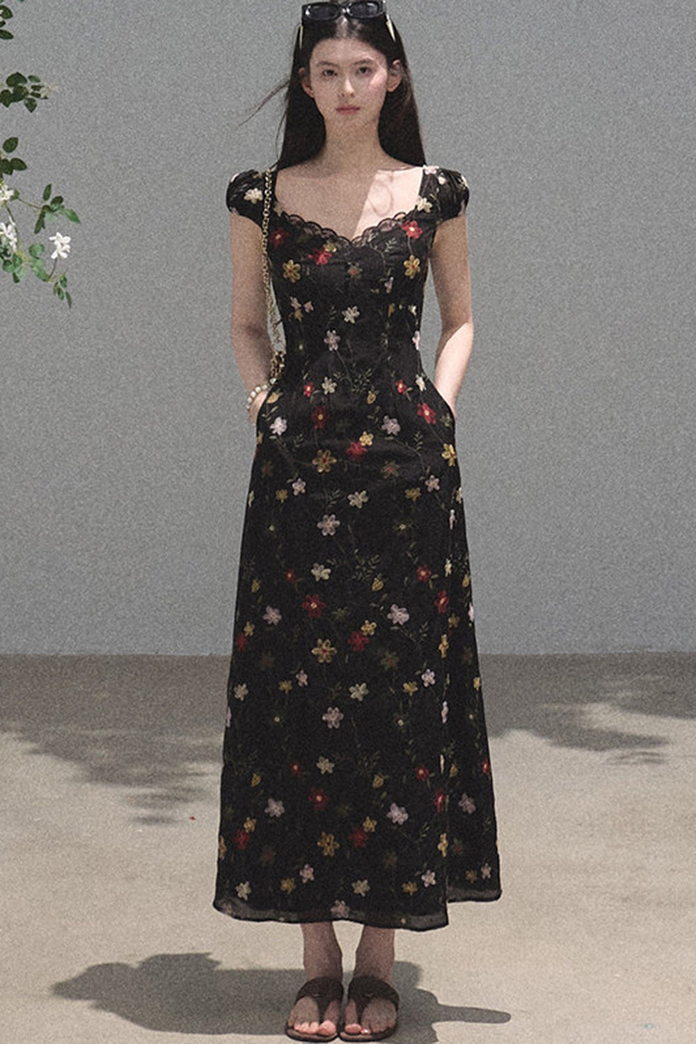 Lyocell Floral Slip Dress