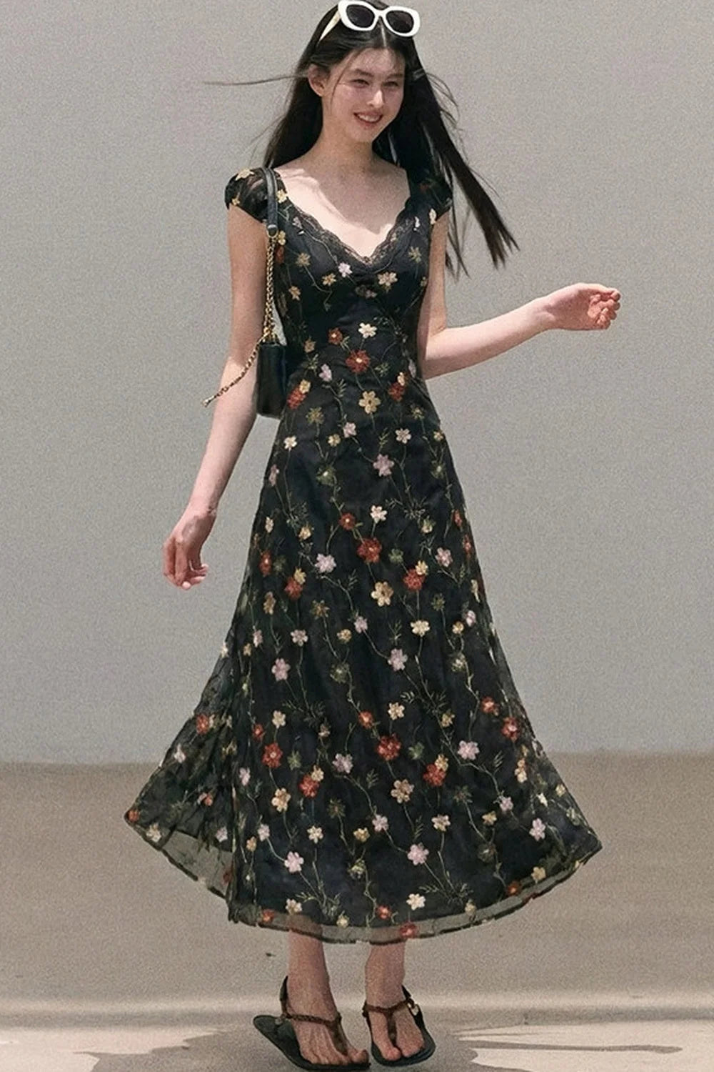 Lyocell Floral Slip Dress