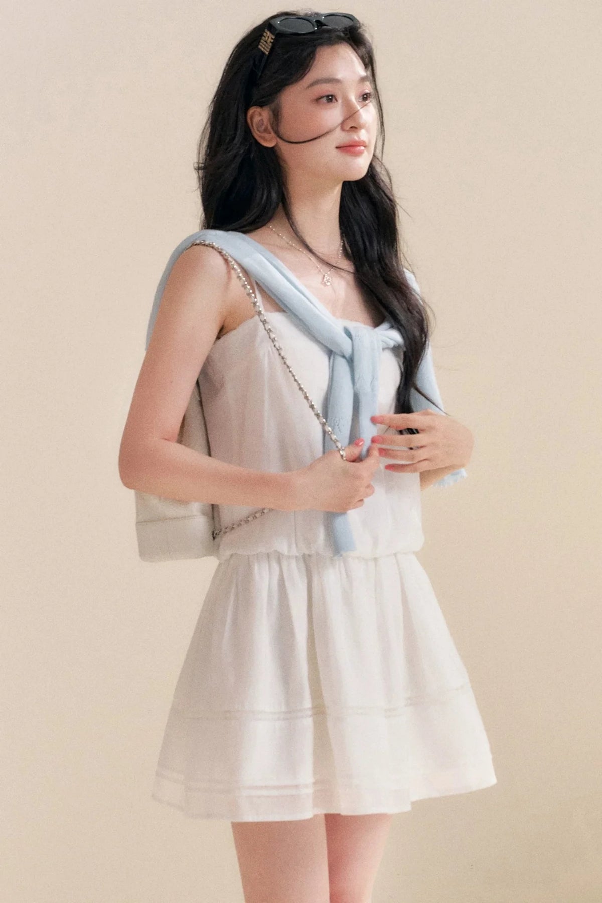 Lyocell Hollow Wave Cardigan