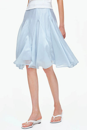 Lyocell Insert Panel Midi Skirt