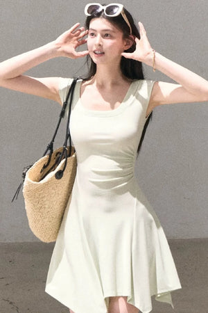 Lyocell Irregular Wool Dress