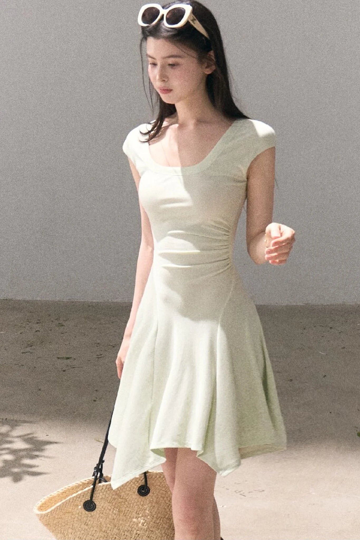 Lyocell Irregular Wool Dress