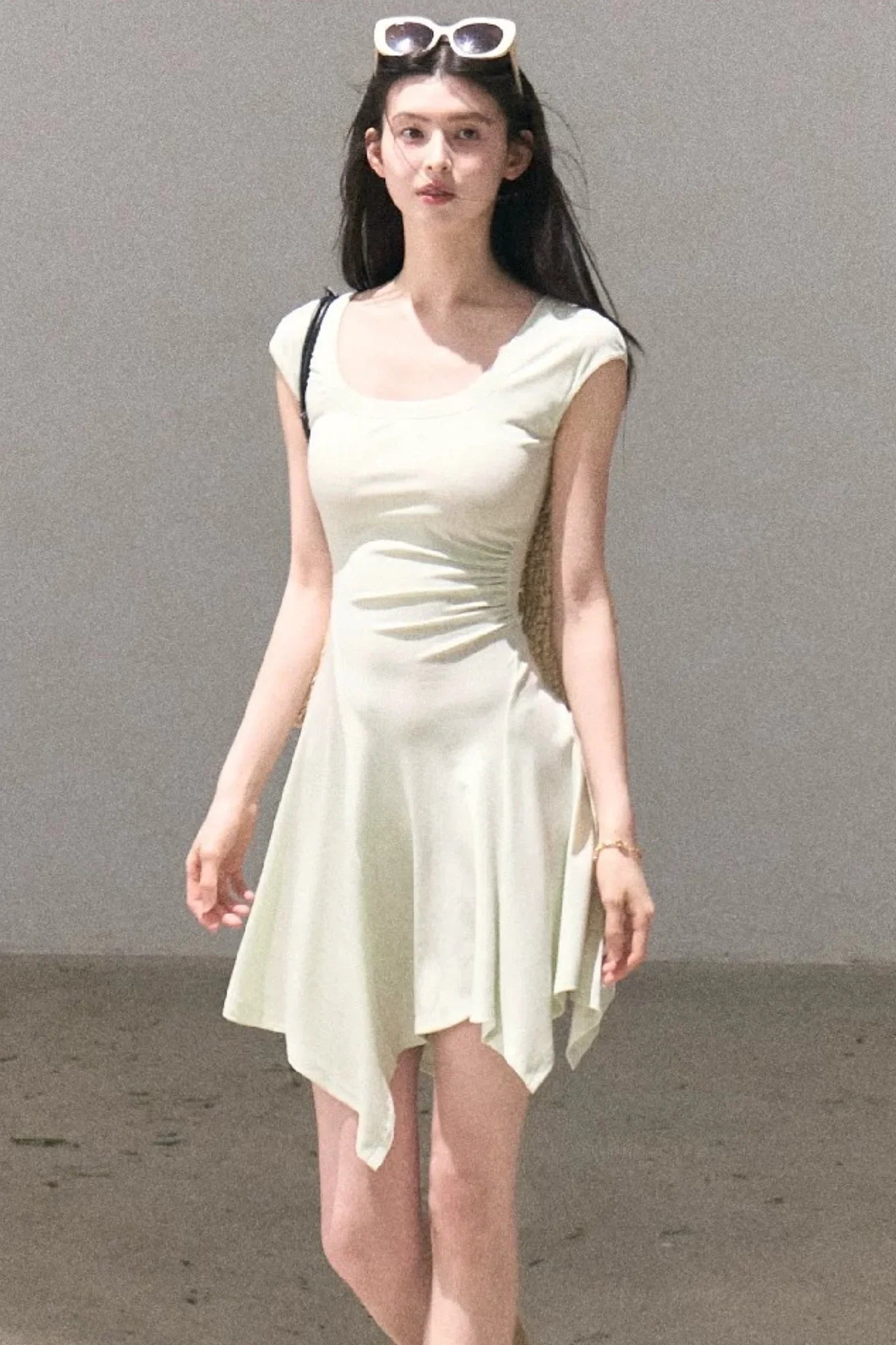 Lyocell Irregular Wool Dress