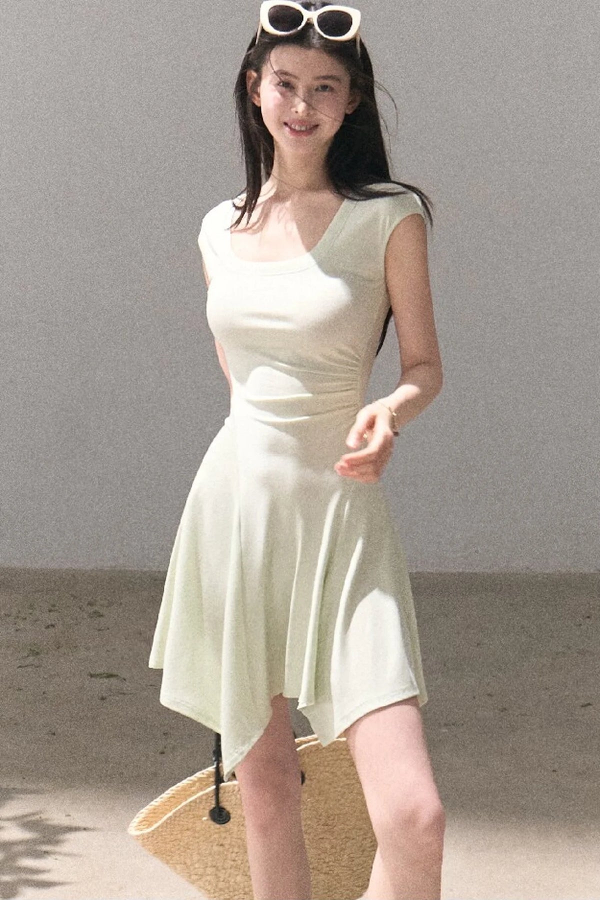 Lyocell Irregular Wool Dress