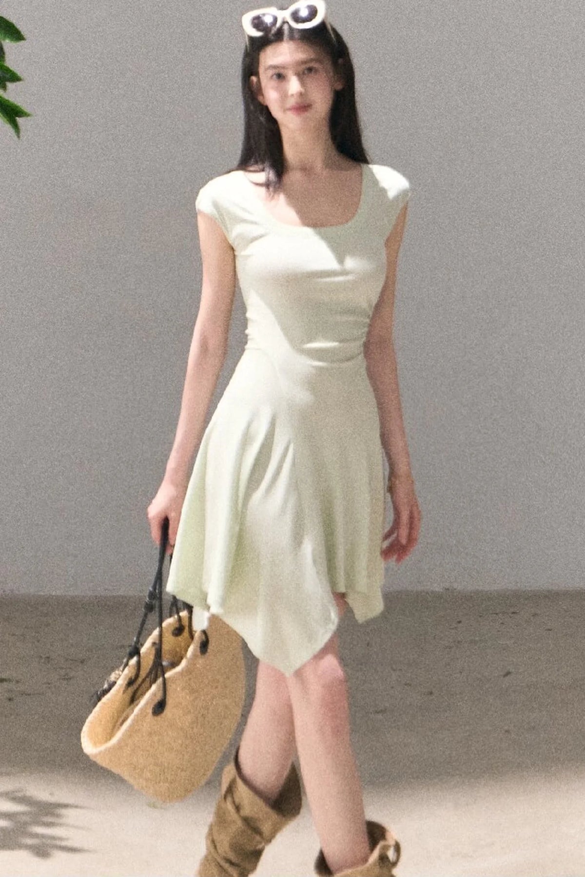 Lyocell Irregular Wool Dress