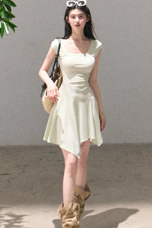 Lyocell Irregular Wool Dress