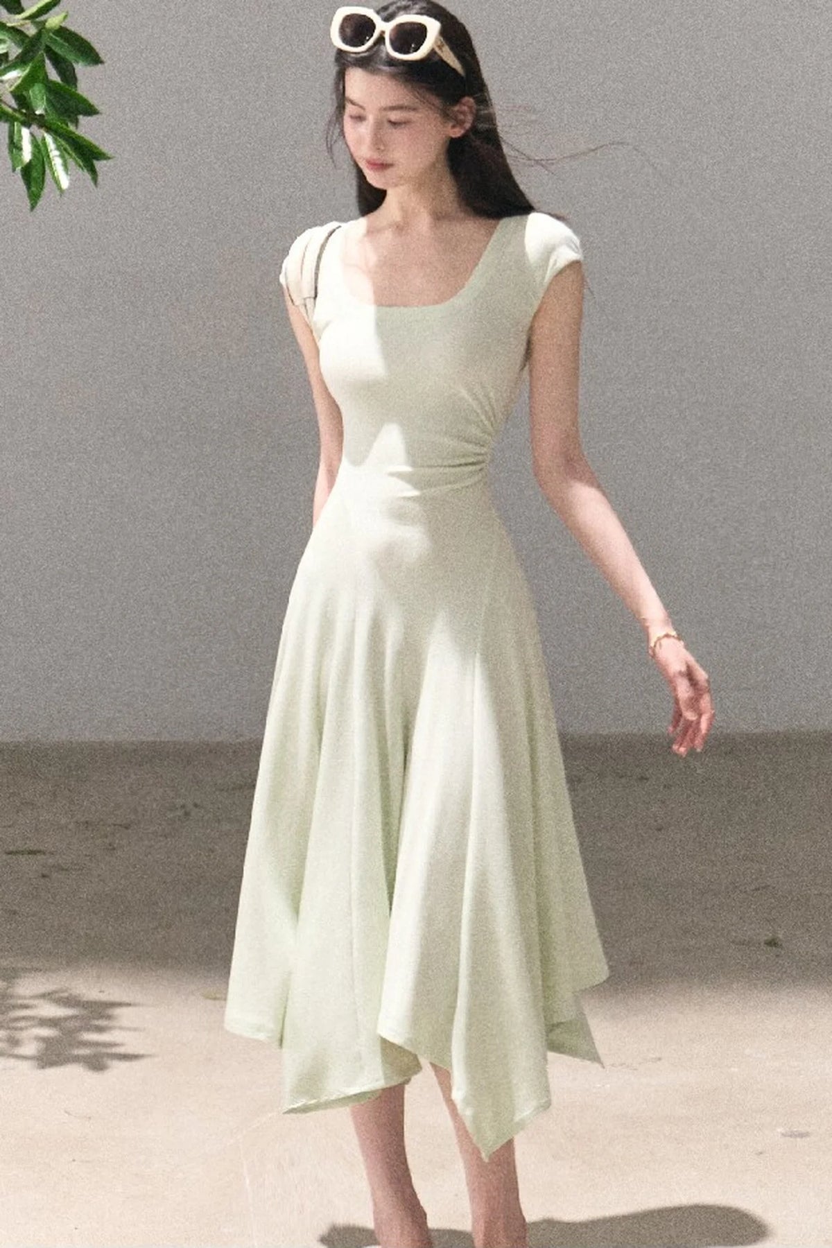 Lyocell Irregular Wool Dress