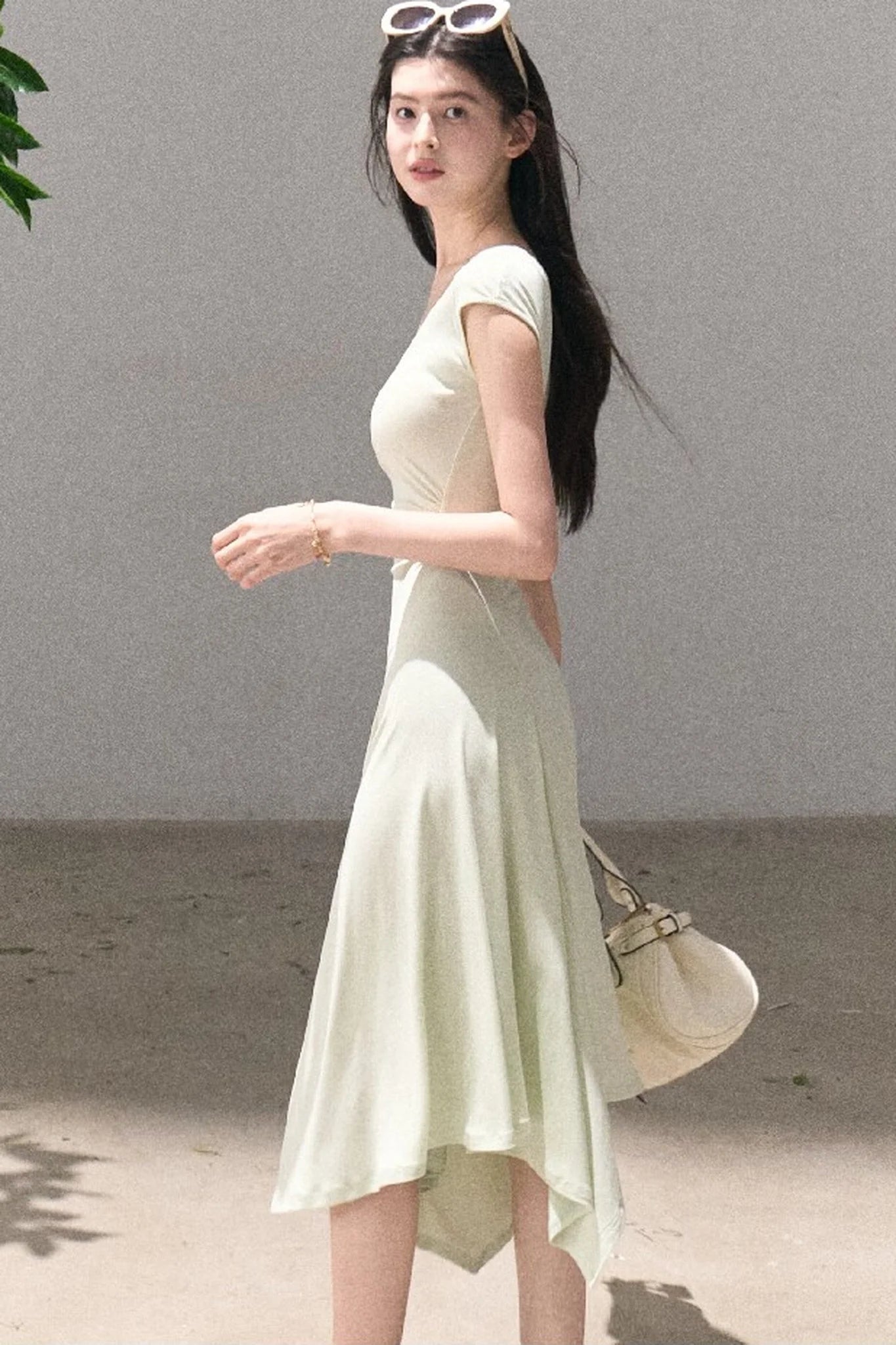 Lyocell Irregular Wool Dress