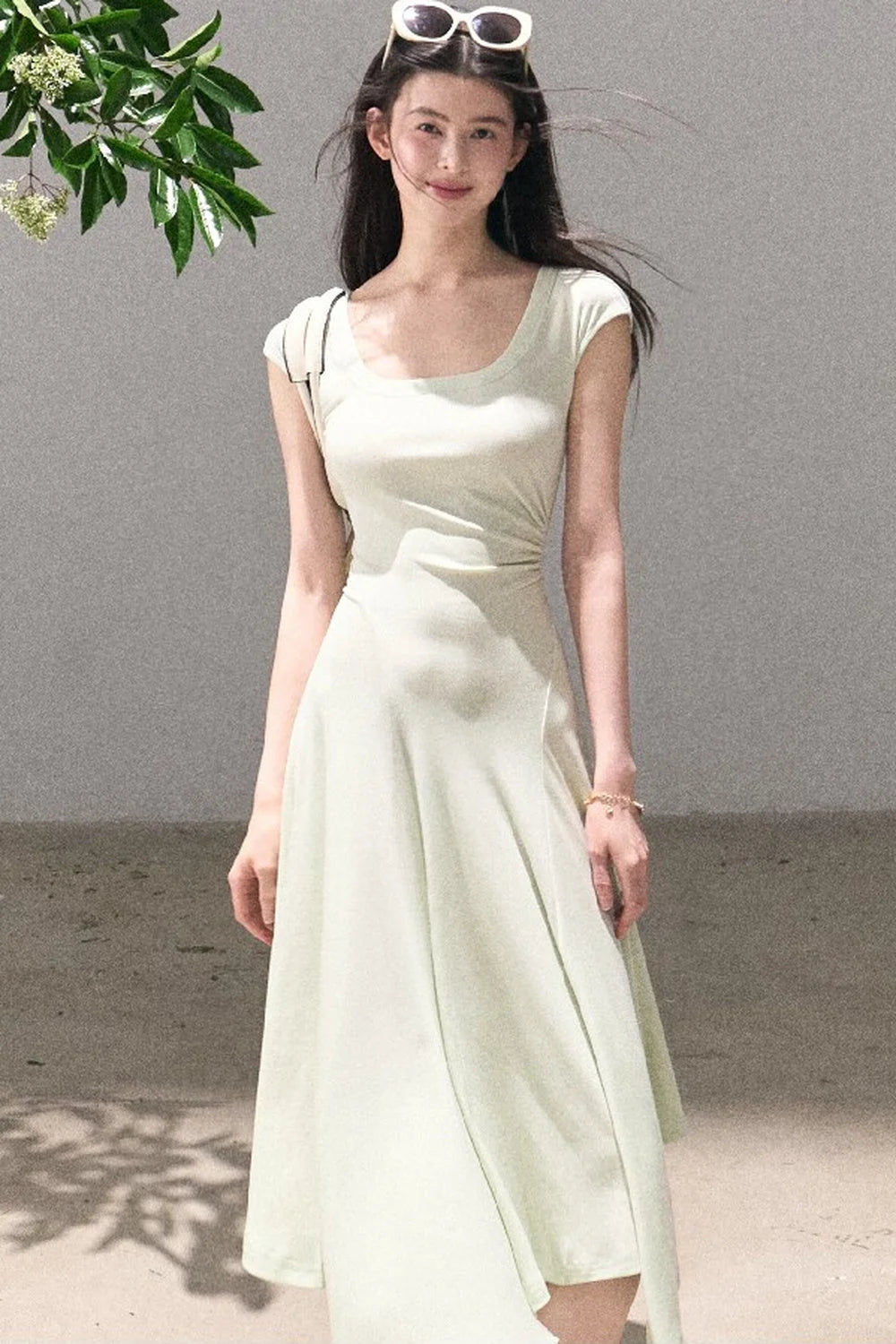 Lyocell Irregular Wool Dress