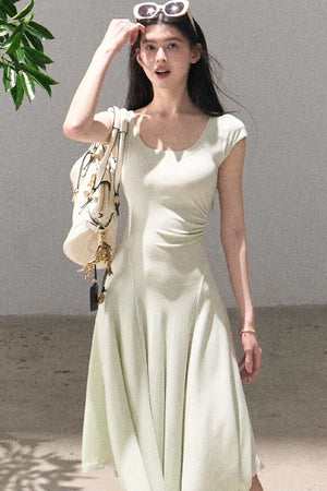 Lyocell Irregular Wool Dress