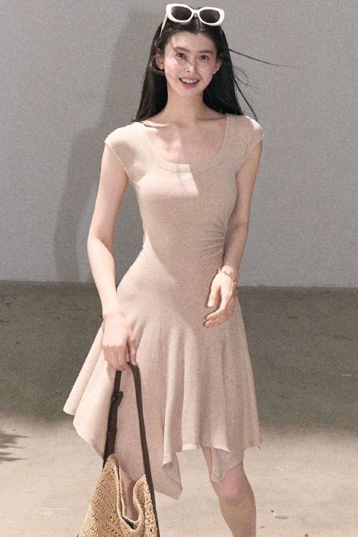Lyocell Irregular Wool Dress