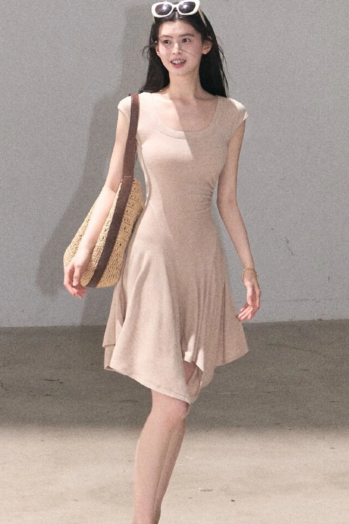 Lyocell Irregular Wool Dress