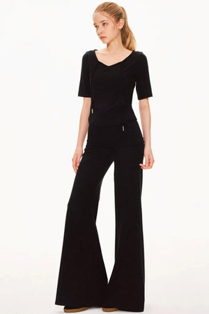 Lyocell Knit V-Neck Ensemble Set-Up