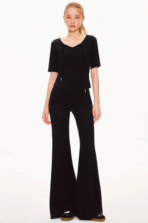 Lyocell Knit V-Neck Ensemble Set-Up