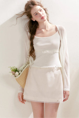 Lyocell Lace A-Line Skirt