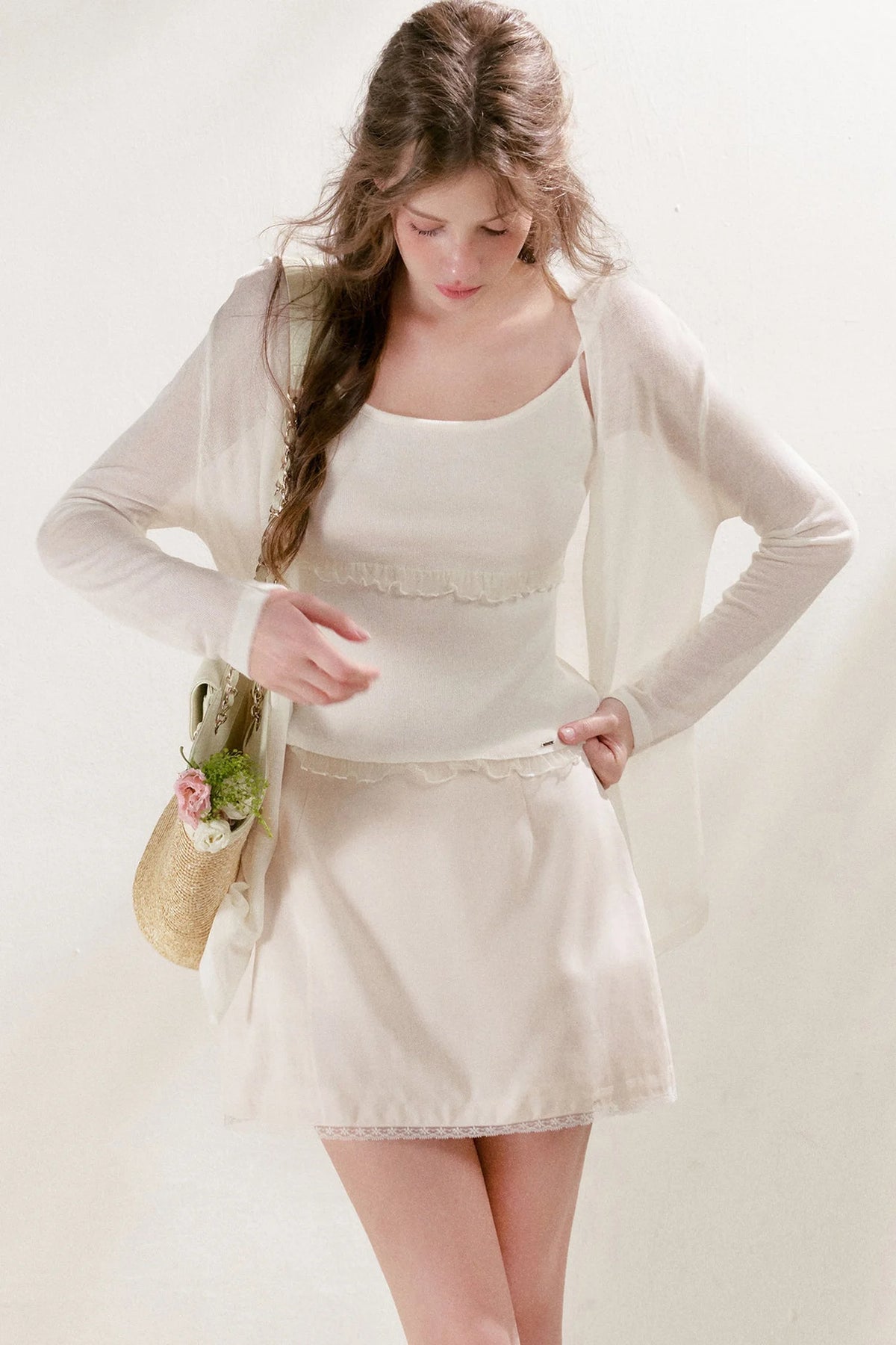 Lyocell Lace A-Line Skirt