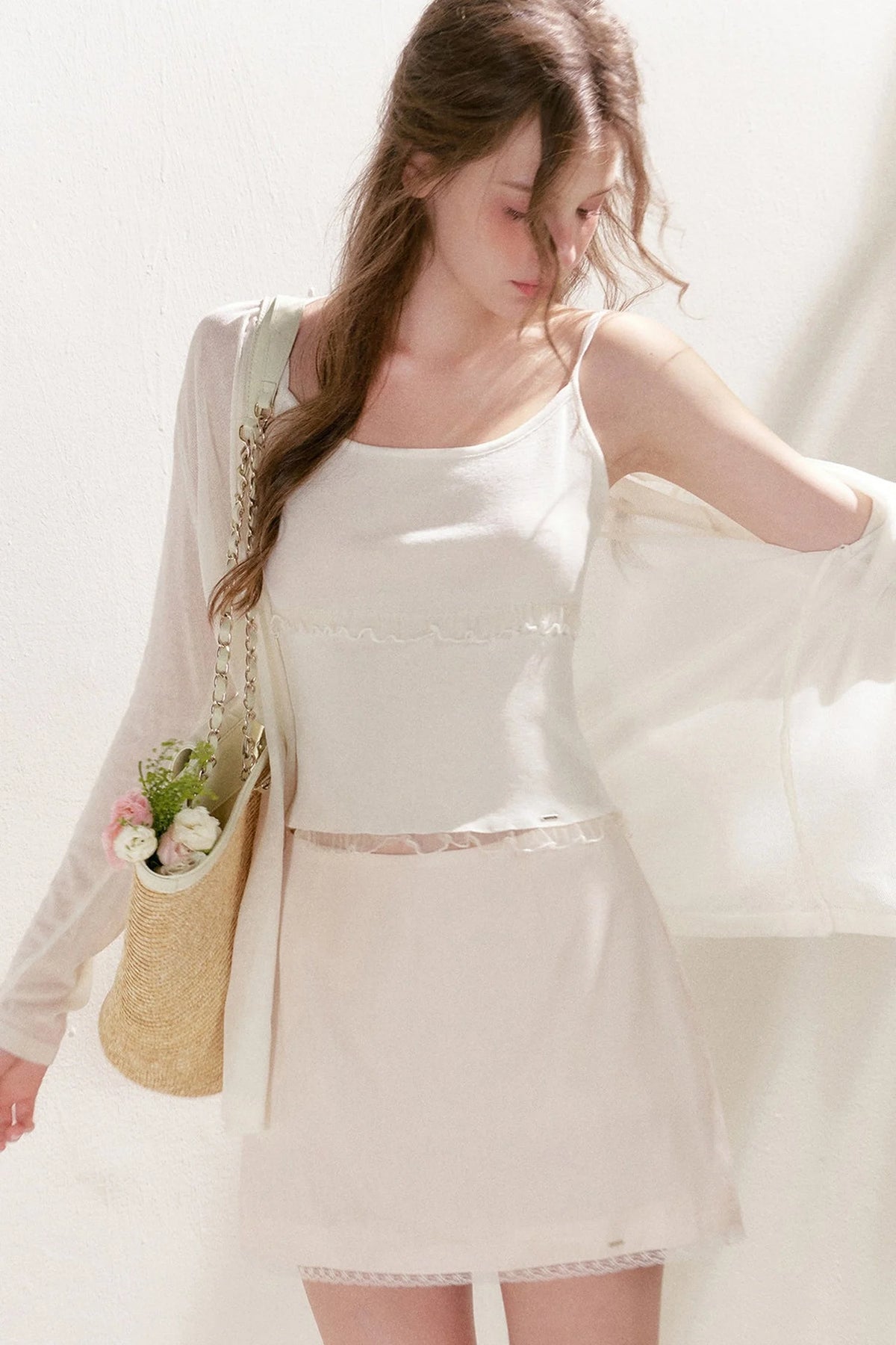Lyocell Lace A-Line Skirt