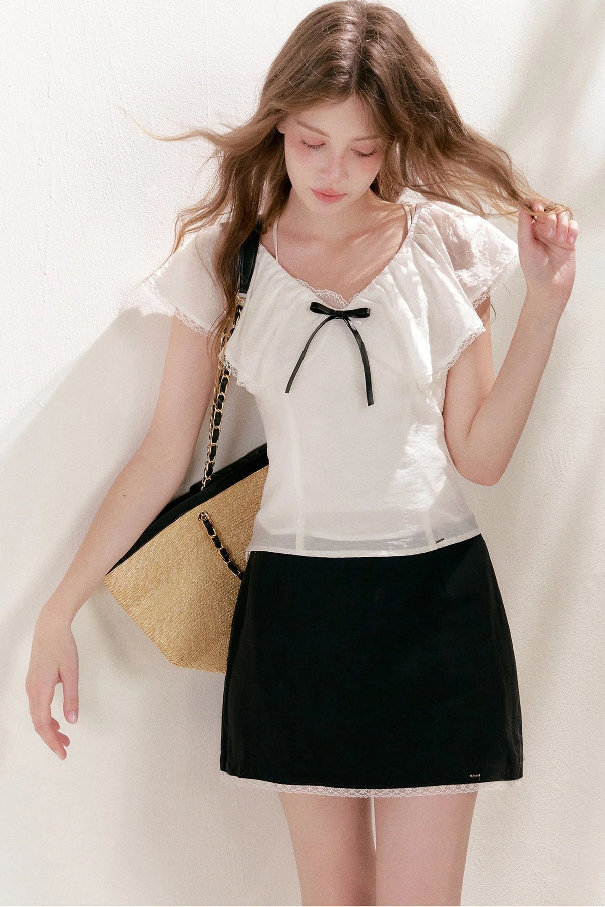 Lyocell Lace A-Line Skirt