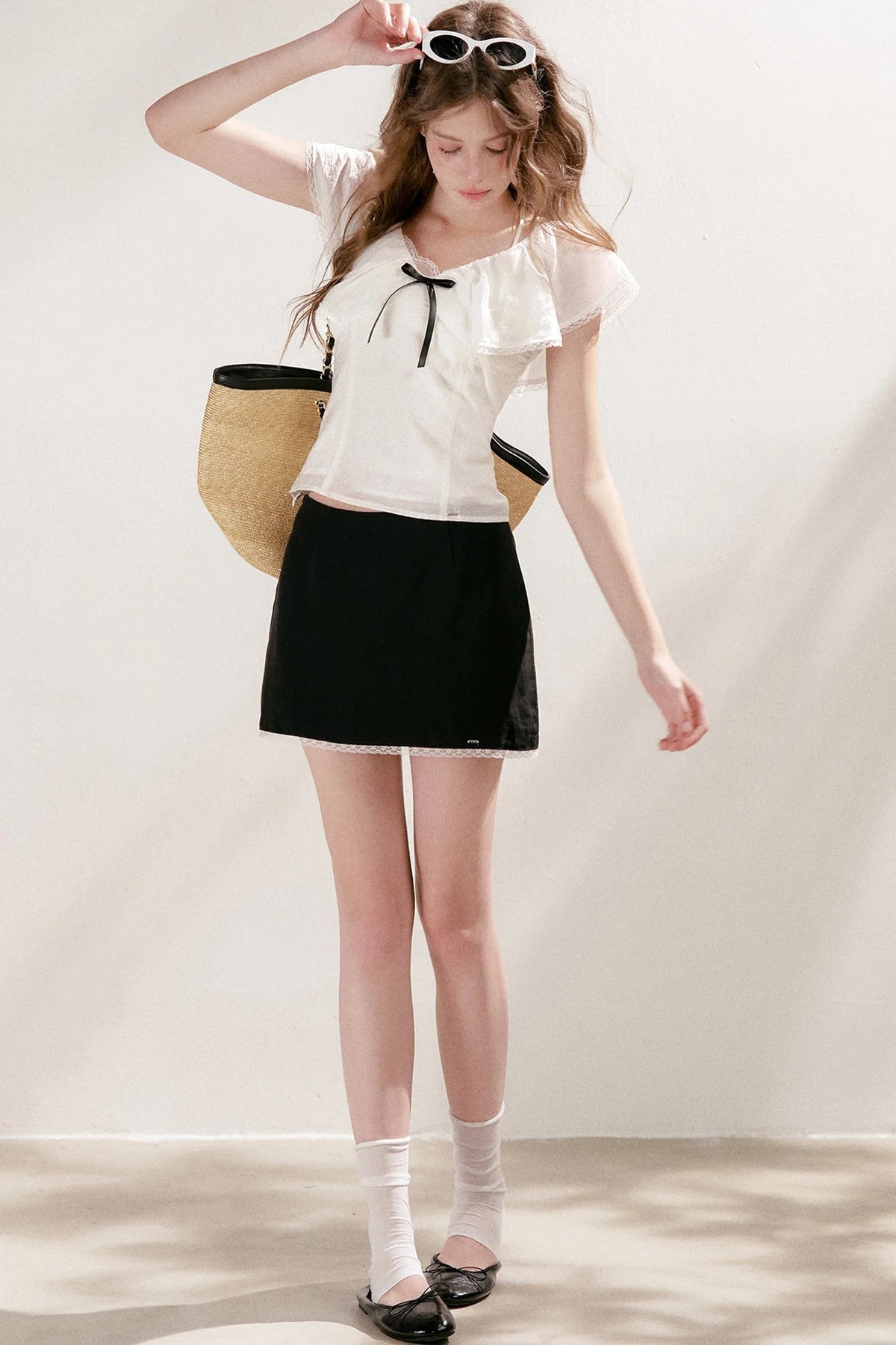 Lyocell Lace A-Line Skirt