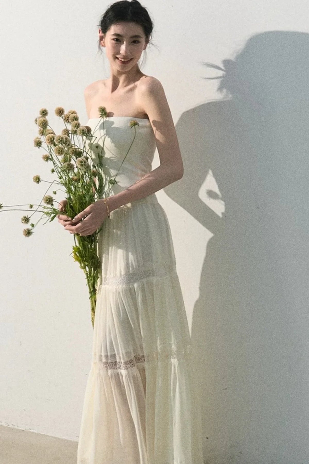 Lyocell Lace Off-Shoulder Dress