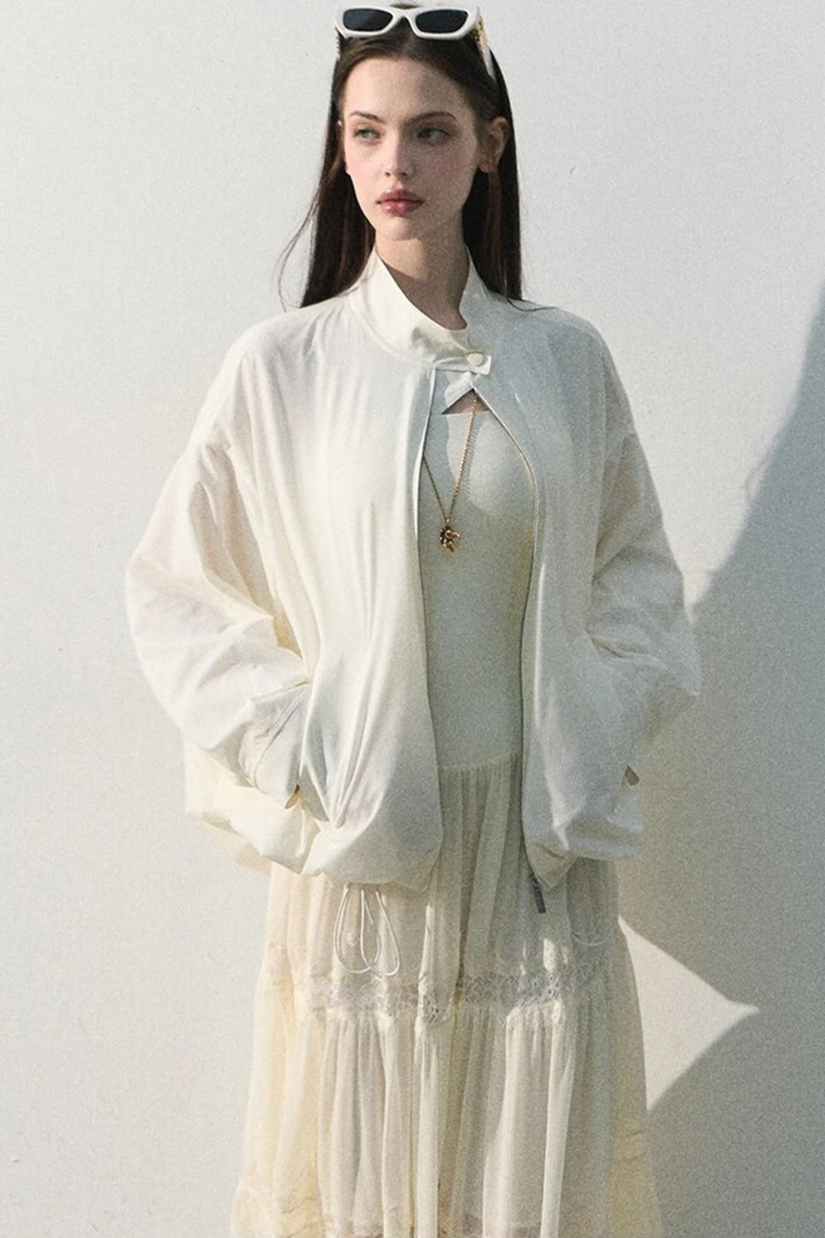 Lyocell Lace Off-Shoulder Dress