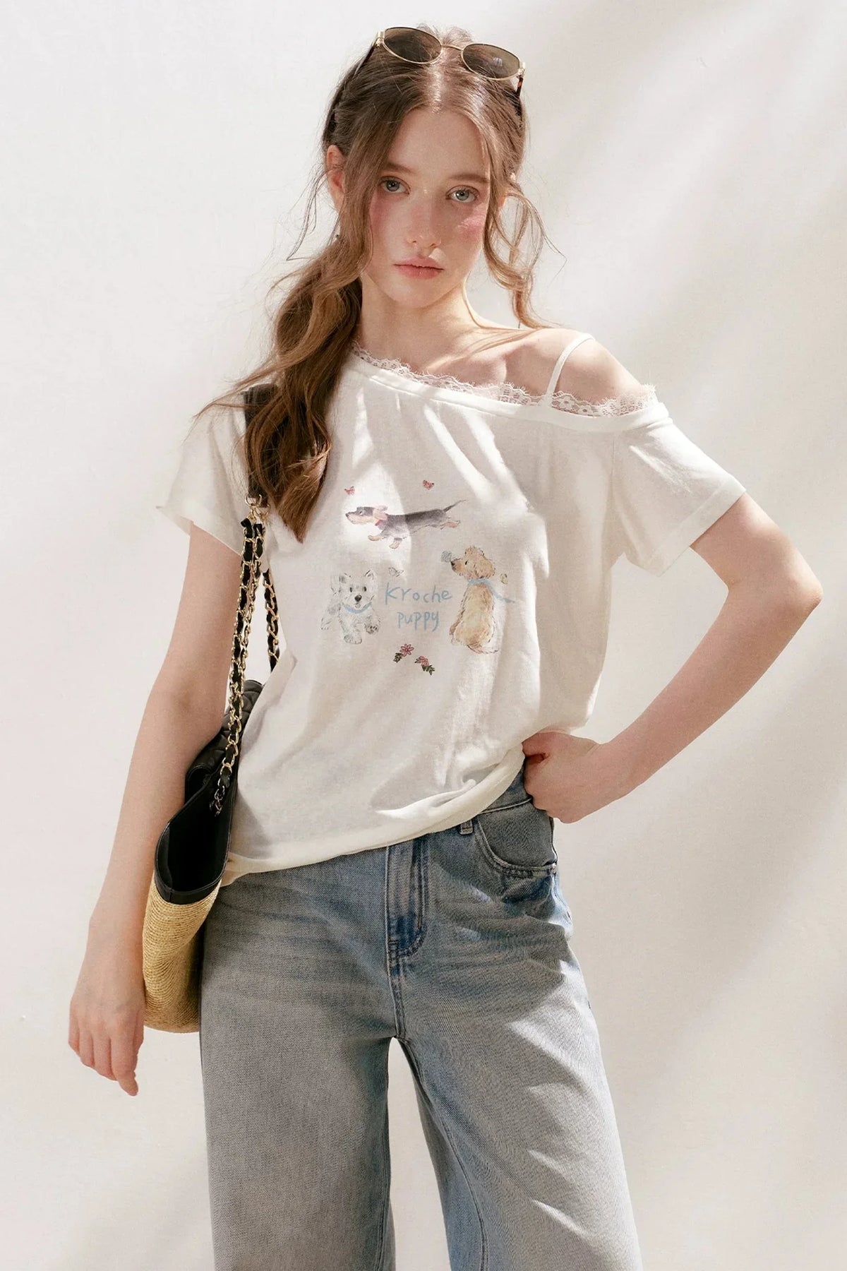 Lyocell Lace Trim Puppy Top