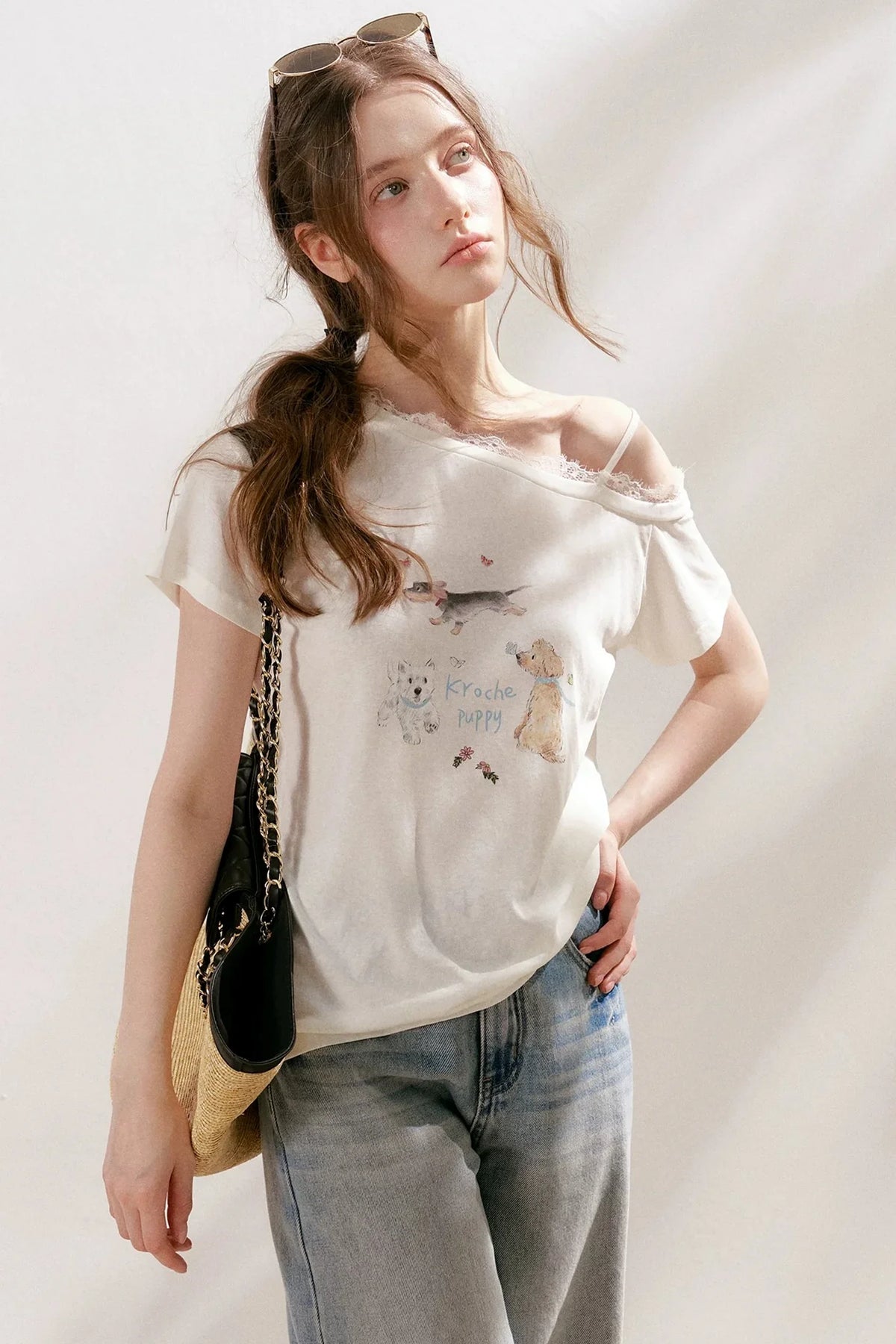 Lyocell Lace Trim Puppy Top