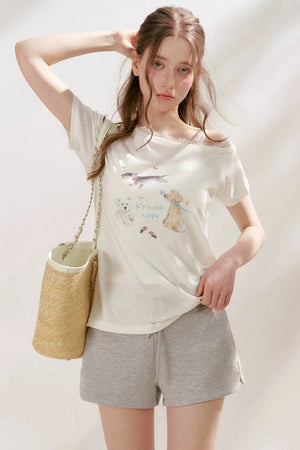Lyocell Lace Trim Puppy Top