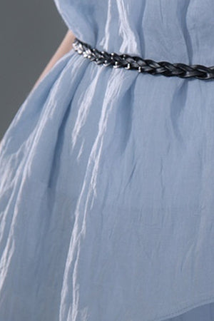 Lyocell Lace-Up Halter Top and Skirt Set