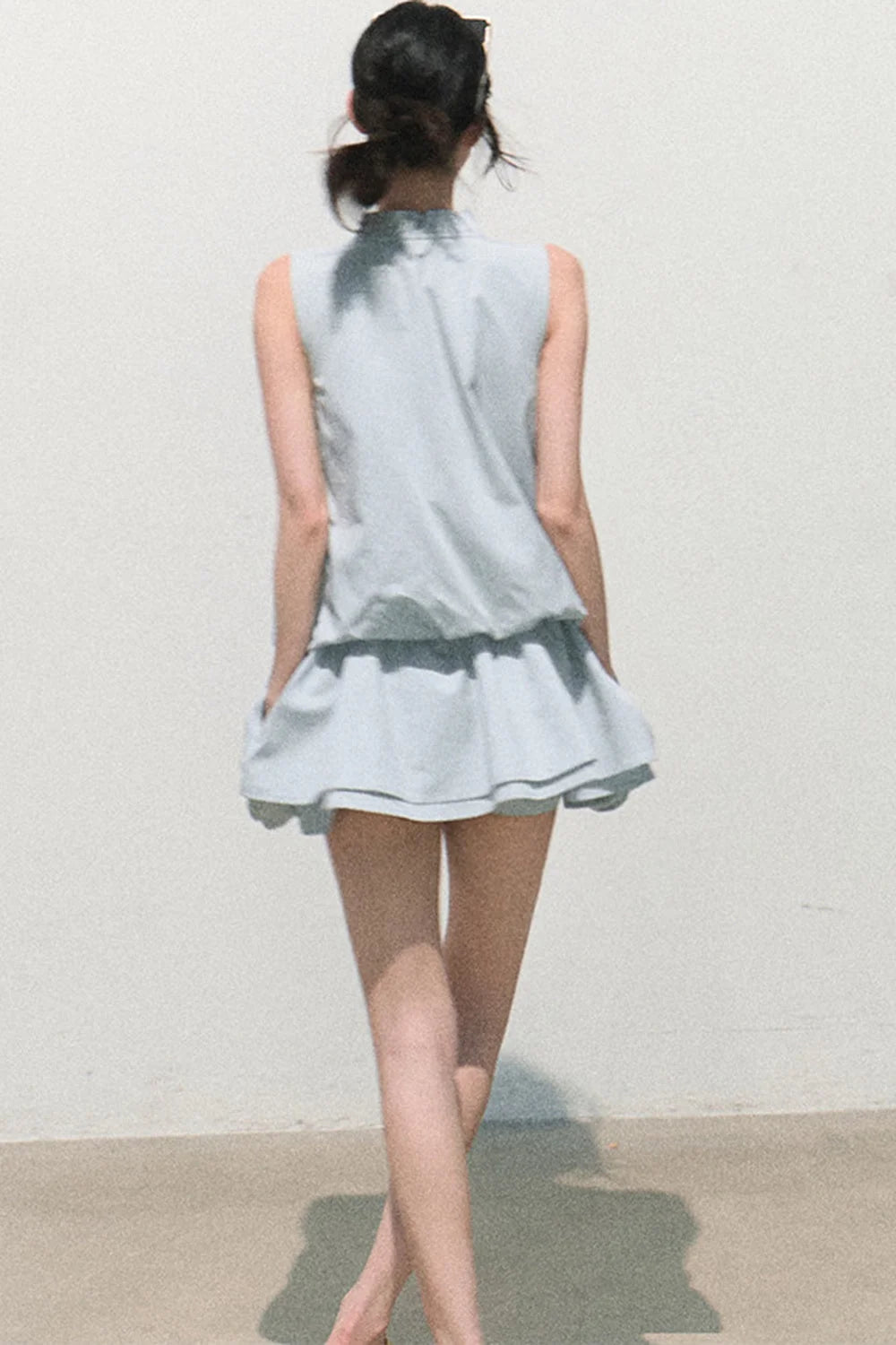 Lyocell Lace-Up Vest Dress