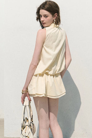 Lyocell Lace-Up Vest Dress