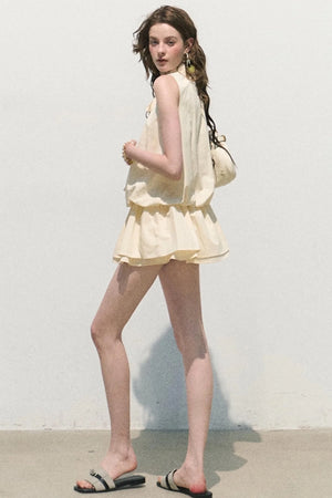 Lyocell Lace-Up Vest Dress