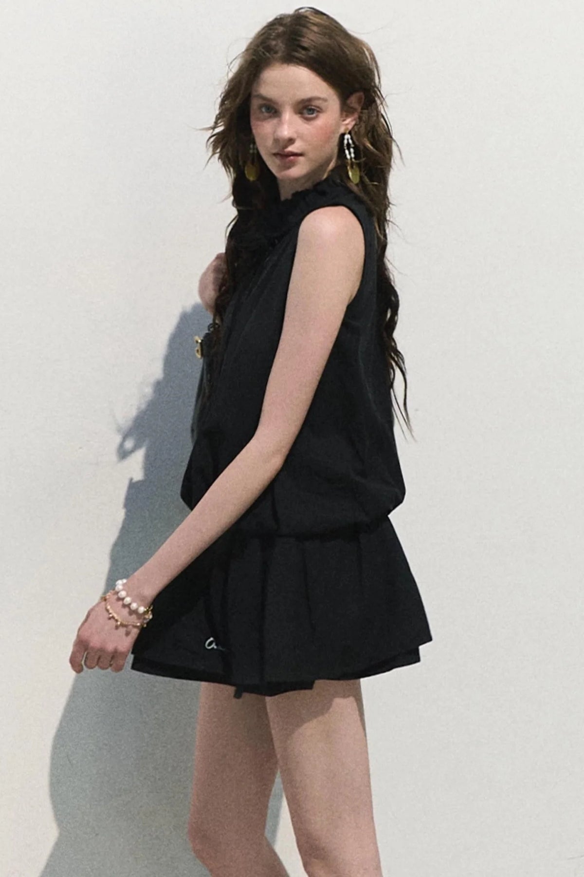 Lyocell Lace-Up Vest Dress