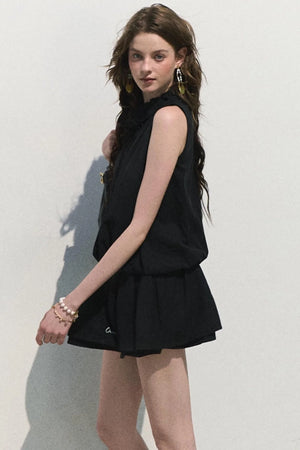 Lyocell Lace-Up Vest Dress