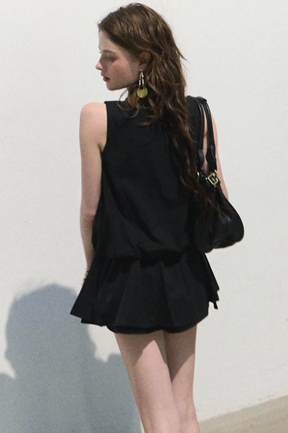 Lyocell Lace-Up Vest Dress