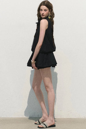 Lyocell Lace-Up Vest Dress
