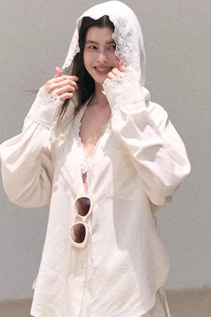 Lyocell Lace Vacation Shirt Set-Up