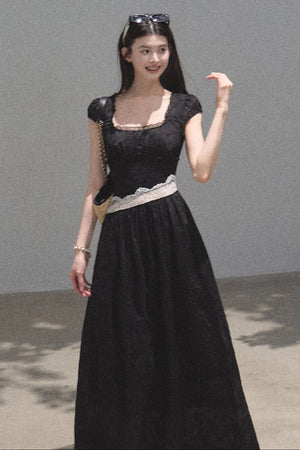 Lyocell Lace Waist-Cinching Dress