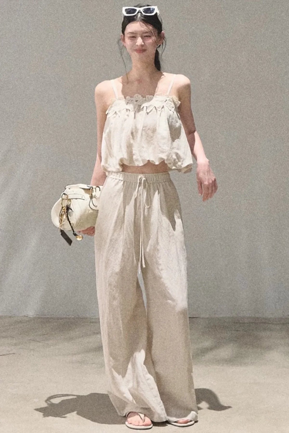 Lyocell Linen Camisole and Pants Set-Up