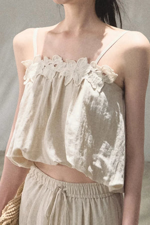 Lyocell Linen Camisole and Pants Set-Up