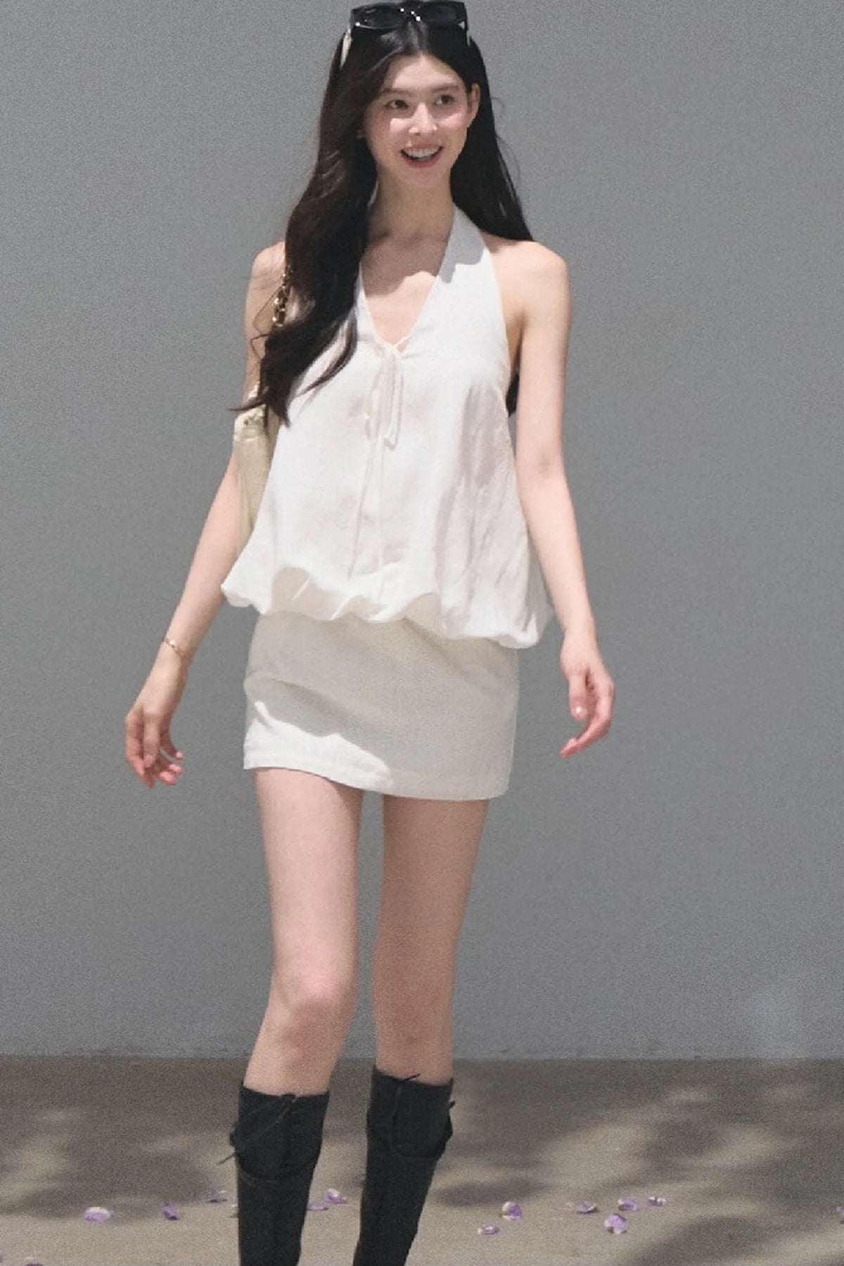 Lyocell Linen Halter Dress