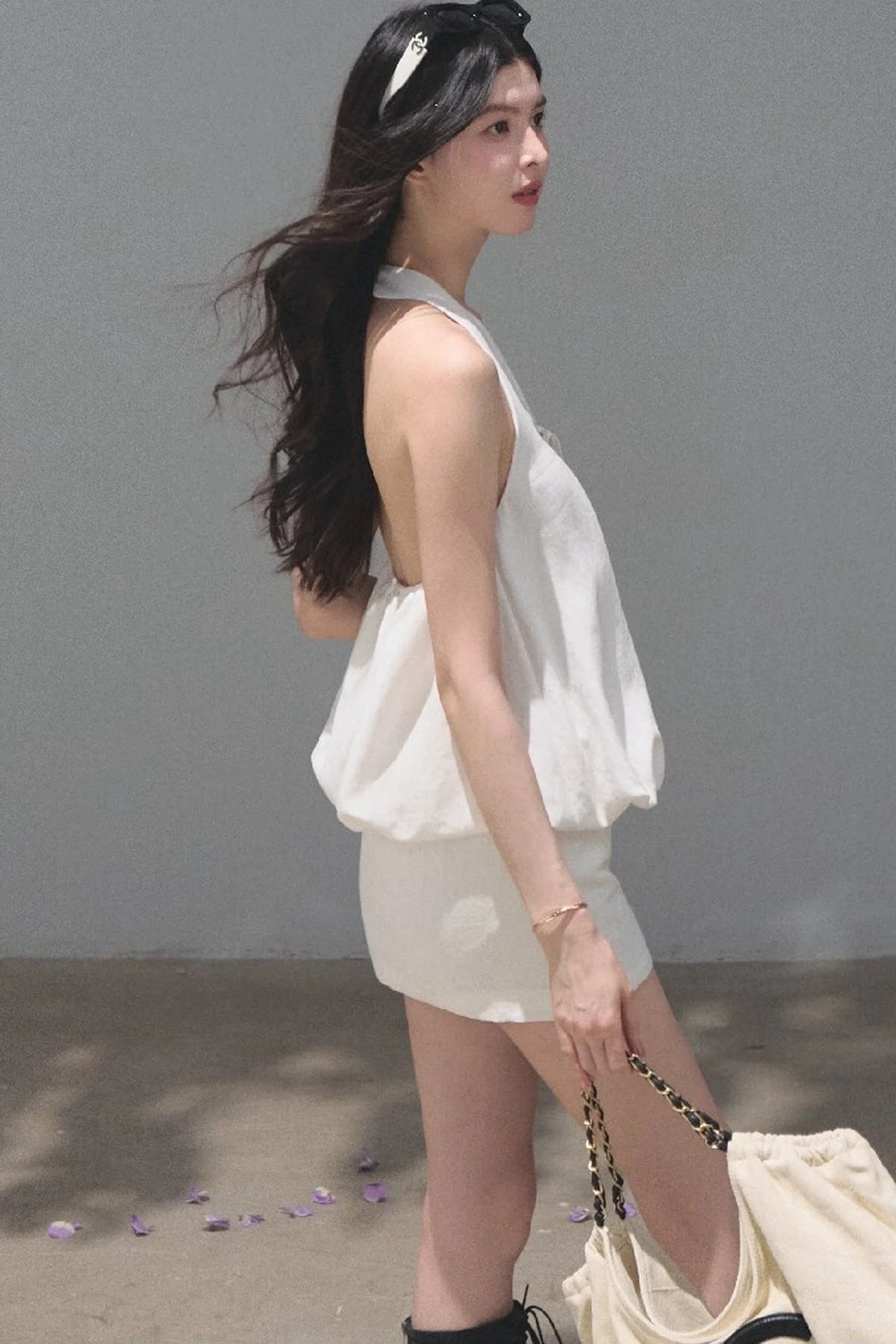 Lyocell Linen Halter Dress